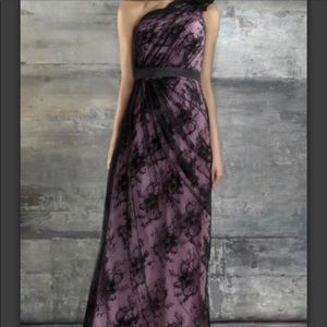 Bari Jay One Shoulder Lace Dress